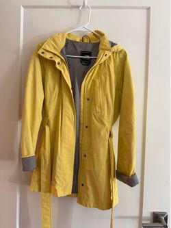 North face yellow raincoat