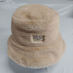 Rag & Bone Reversible Faux Fur/Quilted Bucket Hat Light Beige,