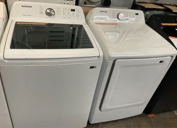 New Samsung Top Load Washer 4.5 cu ft & Gas Dryer 7.2cu Ft SET In White.