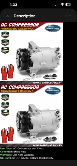Mercedes sl550 ac compressor