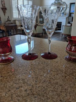 Antique wine glasses