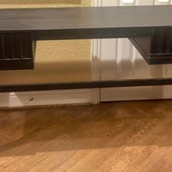 Black Office Desk w/gold hardware