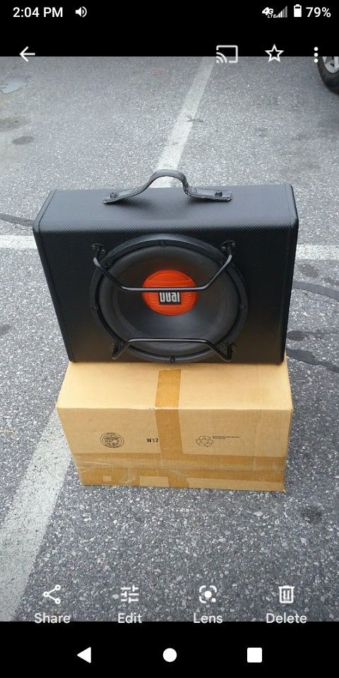 Dual Subwoofers With Amplifiers ( 12 Inch And 10 Inch Diameter Voice Coil )