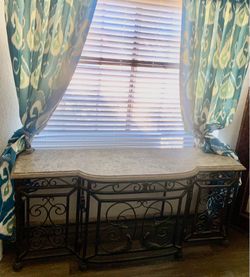 Wrought iron console table / Entry way table