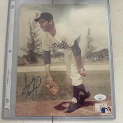 Los Angeles Dodgers Sandy Koufax Signed/ Autographed Photo JSA Certified 