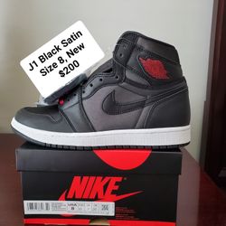 Air Jordan 1 Black Satin 