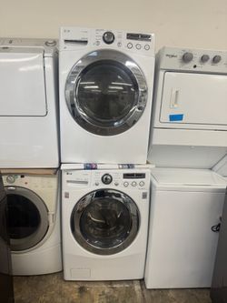 Used LG Stackable Washer And Gas Dryer Front Load