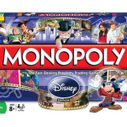 Pristine Condition! Monopoly Disney Edition 19643 Board Game 2009 (includes Gold Tinkerbell)