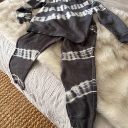 Kids Cat & Jack Tie-Dye Fleece Crew And Jogger Set-Size 10/12