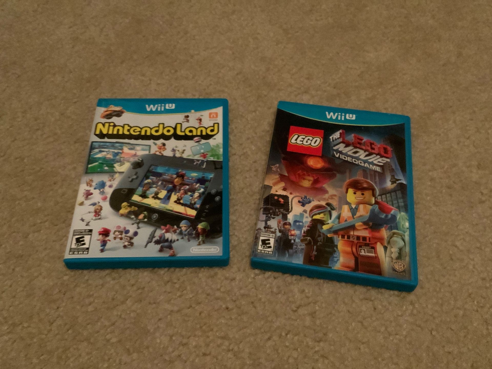Wii U bundle: Nintendo land and LEGO movie video game! (Both used)