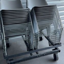 Heavy duty Chair stainless legs, plastic seat 18" L X 18" W X 31"
H - Seat height 17" 


$10 EACH