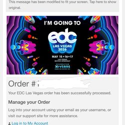 EDC GA Ticket