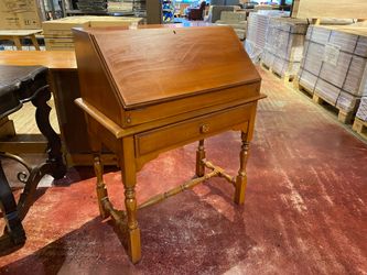 Wooden Drop Front Secretary Desk