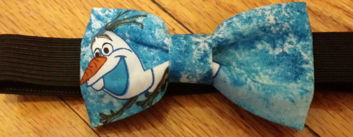 Olaf from frozen bow tie
