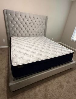 New queen size bed with 11 inch mattress and free delivery