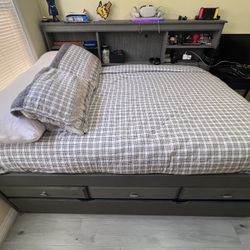 Trundle bed with mattresses full over twin