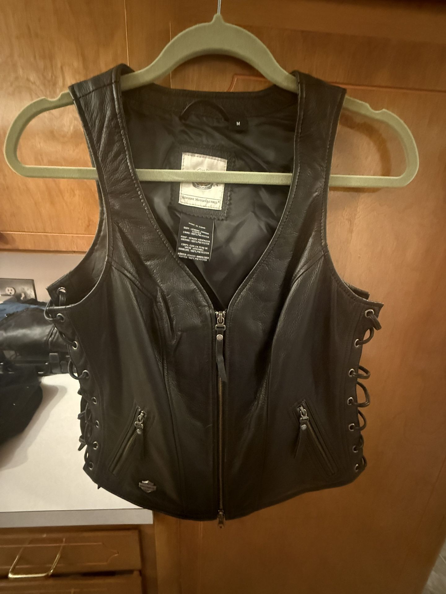 Harley Davidson Women’s Black Leather Vest