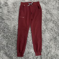 S/T FIGS Burgundy Scrub Pants