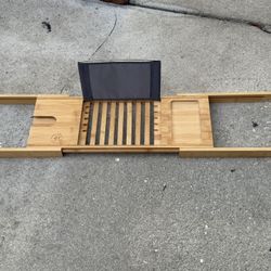 Luxery Folding Bathtub Tray Caddy Lknew