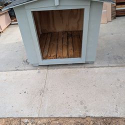 Custom-Made One Extra Large And A Half Beautiful Dog House Shinger Roof Garantino Leak Lifted From The Ground