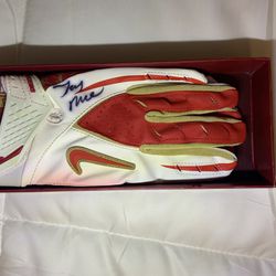 Jerry Rice San Francisco 49ers Signed Super Rare Hall Of Fame Induction gloves. Hall Of Fame Class Of 2010.