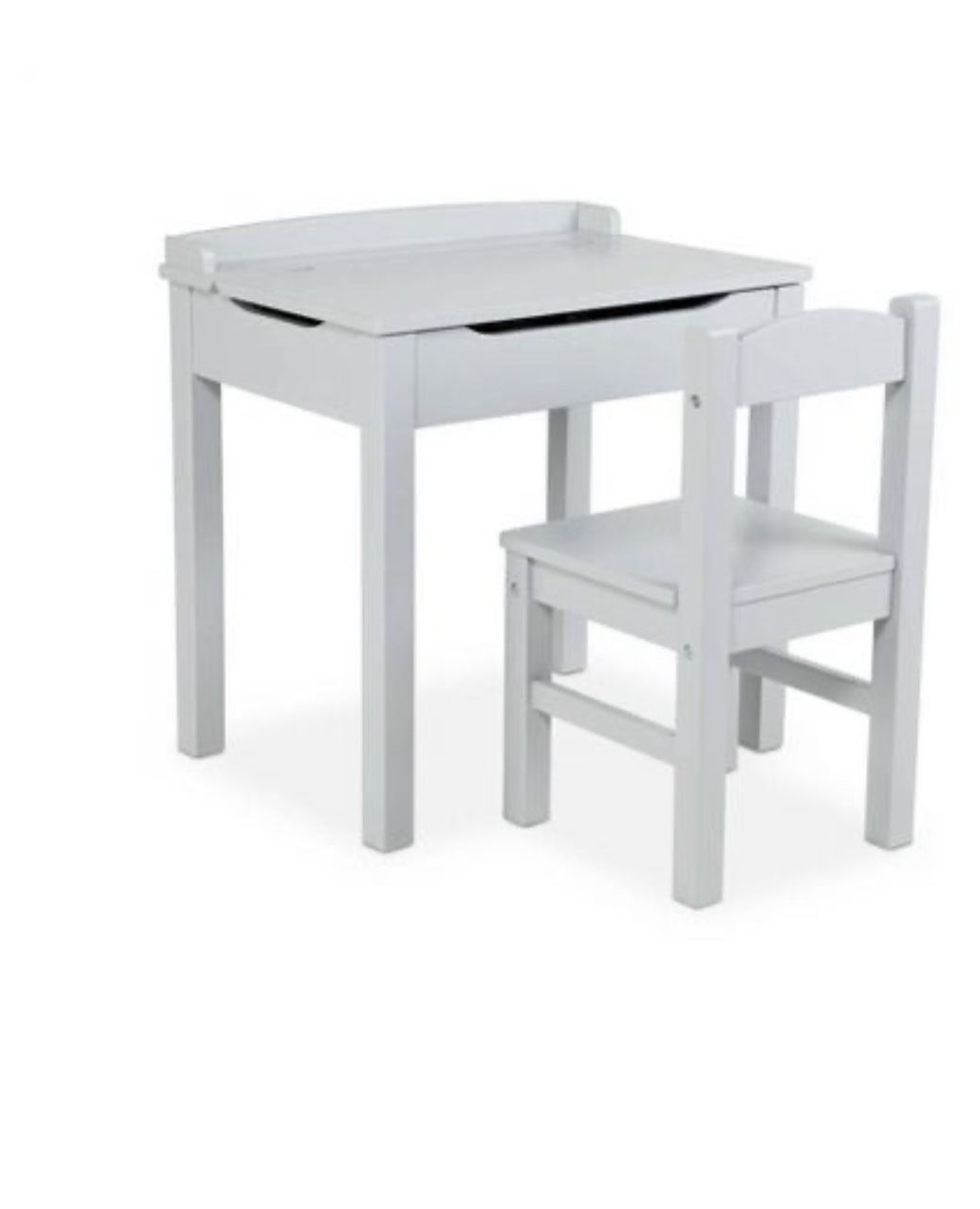 Melissa & Doug Wooden Child's Lift-Top Desk and Chair - White