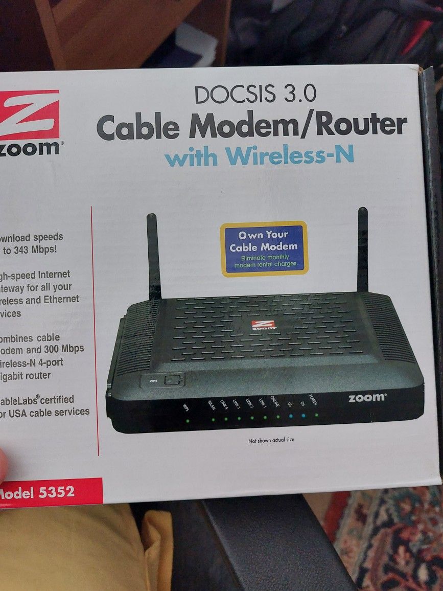 Zoom CABLE modem And WIFI Router
