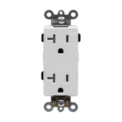 ENERLITES - Commercial Grade 20A Decorator Tamper Resistant Receptacle, 5-20R - WHITE