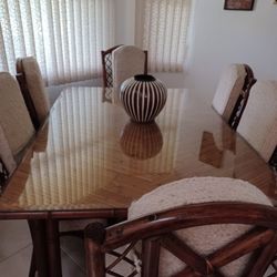 Tropical Bamboo Dining Room Set