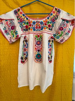 Hand Embroidered Puebla Shirt blouse Top
