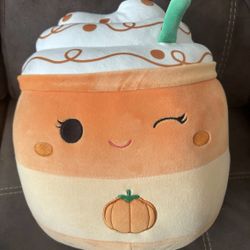 New large Squishmallow pumpkin spice latte