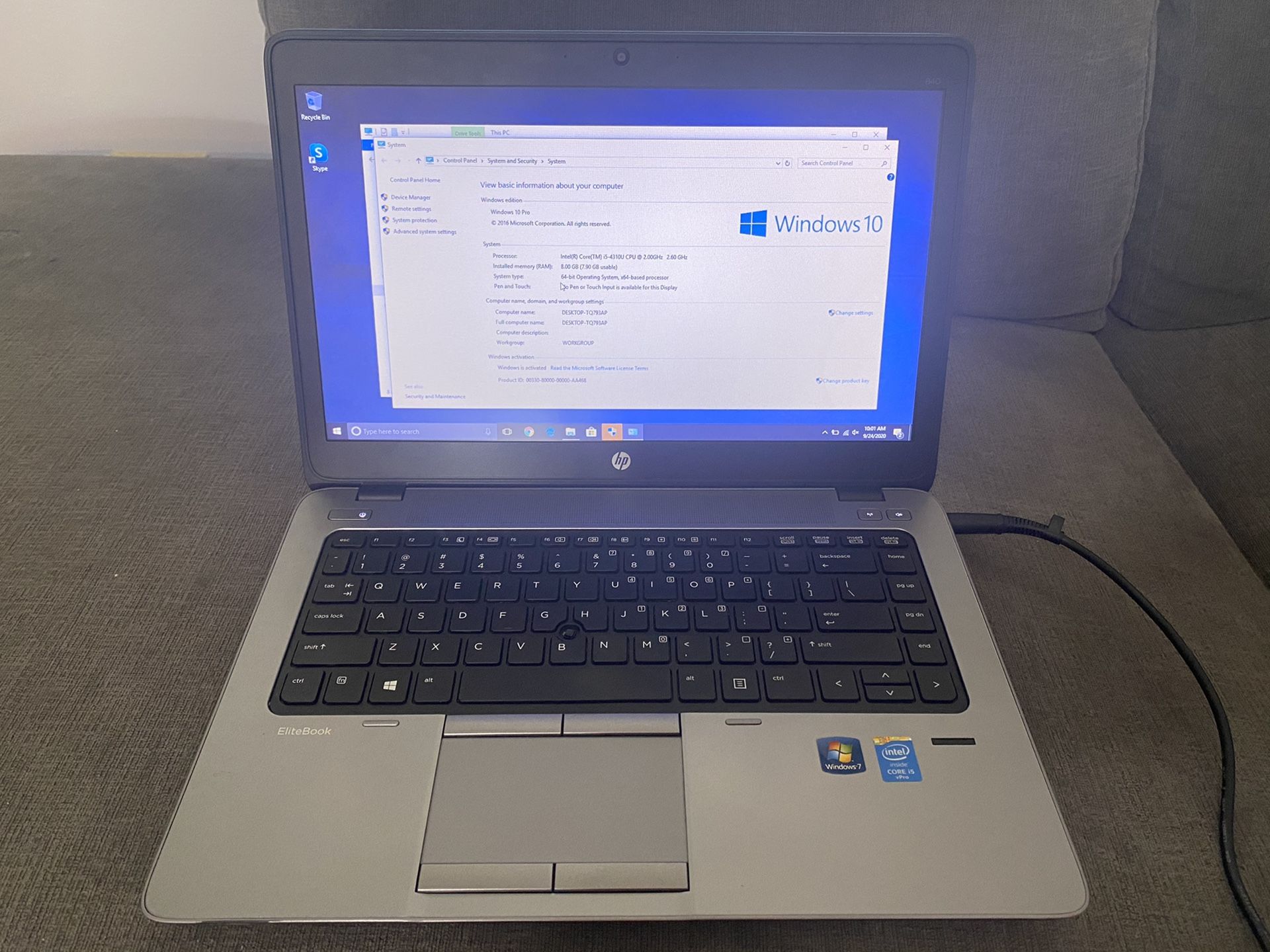 HP elite book 840 G1 laptop notebook windows 10 pro