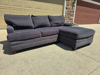 Basset Gray 2 PC Sectional Sofa- Steam Cleaned