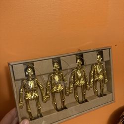 Gold skeleton ornaments