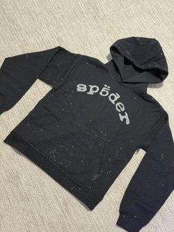 spider rhinestone hoodie