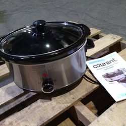 Used Courant 3.5 Quart Oval Slow Cooker, Stainless Steel