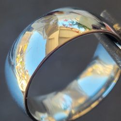 polished titanium wedding band 