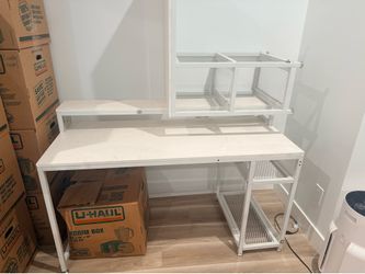 White L desk