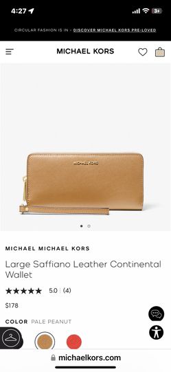Gold Michael Kors Leather Wallet