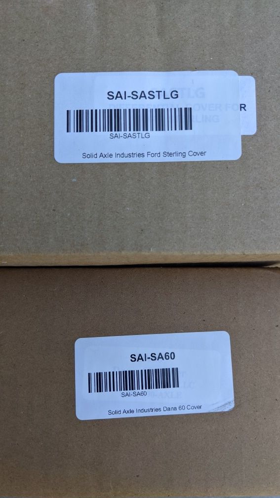 Solid Axle Industries Ford Super Duty axle cover set Dana 60 and Sterling