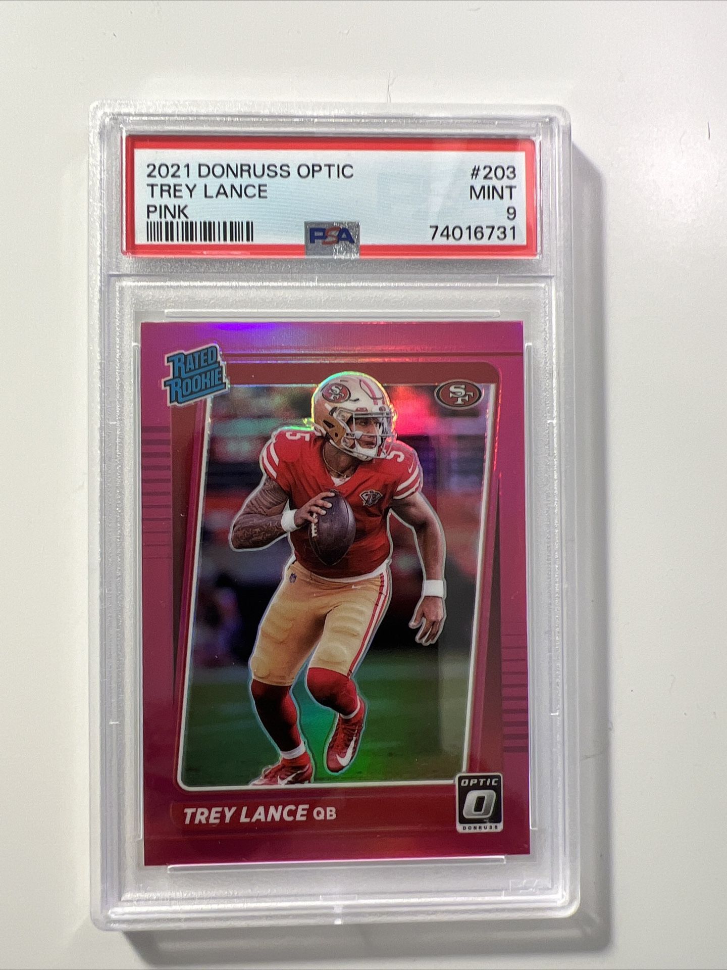 Optic Trey Lance RC 49ers popular PSA 9