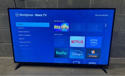 Westinghouse Roku 50" Smart TV, 4K UHD, Wi-Fi, apps Apple AirPlay THe remote is missing 55$cash