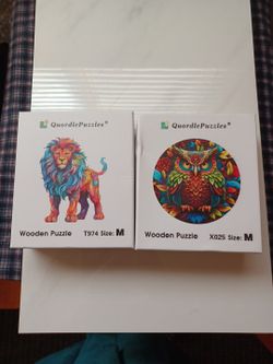 QUORDLE WOOD PUZZLES BOTH FOR $3