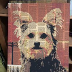 Two Art Prints On Canvas Dogs 