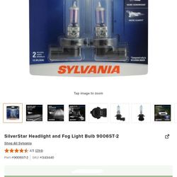 SilverStar Headlight and Fog Light Bulb 9006