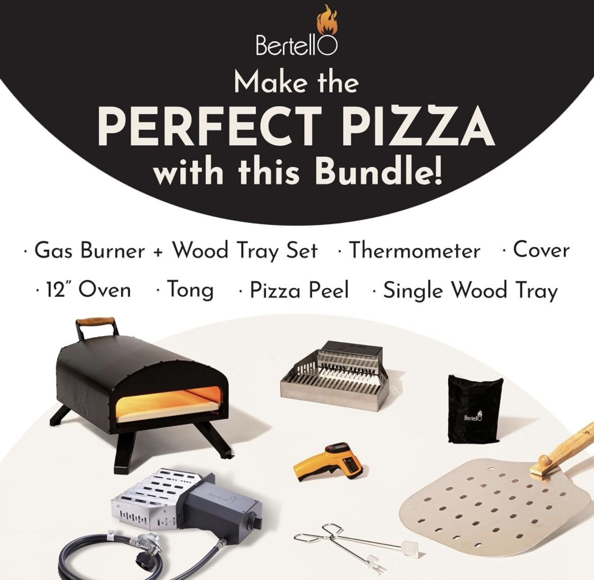 Bortello SimulFire Wood Fired And Propane Outdoor Pizza Oven New Open Box