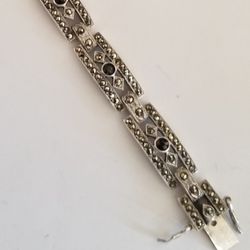 Nice Stone Set Sterling silver Bracelet 