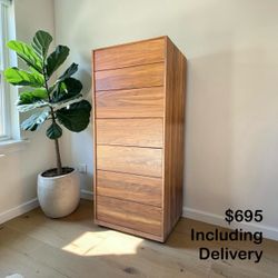 Mobican Walnut 7-Drawer Narrow Dresser – Free Delivery 🚚