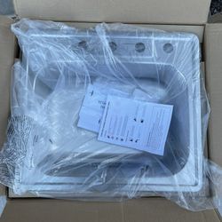 Glacier Bay 25 in. Drop in Single Bowl 20-Gauge Stainless Steel Kitchen Sink 