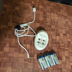 3x 9v rechargable li-ion battery with charger